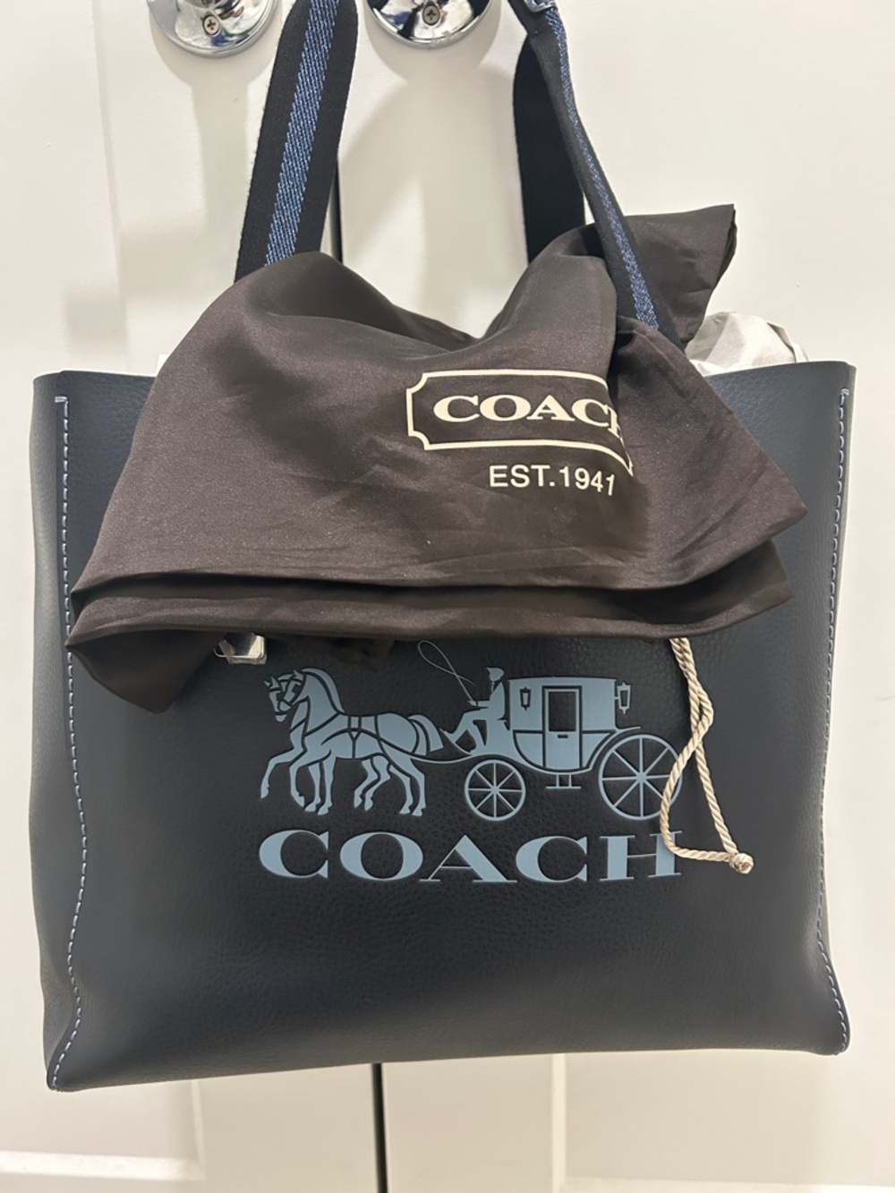 Coach (NWT) Derby Tote in Midnight Navy - Picture 13 of 14